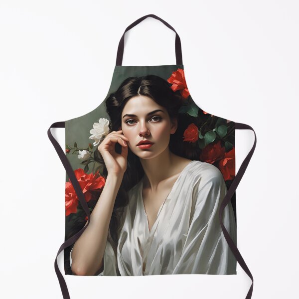 Item preview, Woman with flowers wall art print designed and sold by MK26Designs.