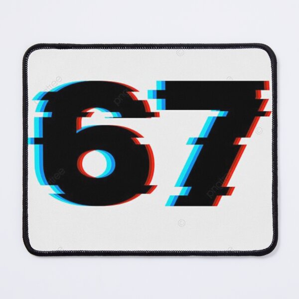 Item preview, Glitch Number 67 Retro Cyberpunk Style designed and sold by ceoyuliia.