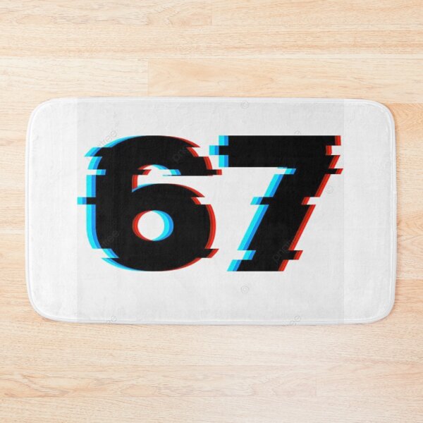 Item preview, Glitch Number 67 Retro Cyberpunk Style designed and sold by ceoyuliia.