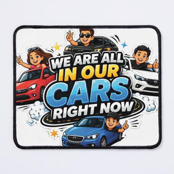 Item preview, We Are All In Our Cars Right Now Funny Car Sticker | Cartoon Driving Meme Design | Car Lovers Graphic designed and sold by Graphic Therapist.