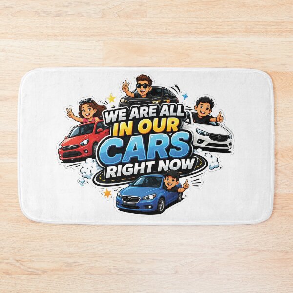 Item preview, We Are All In Our Cars Right Now Funny Car Sticker | Cartoon Driving Meme Design | Car Lovers Graphic designed and sold by Graphic Therapist.