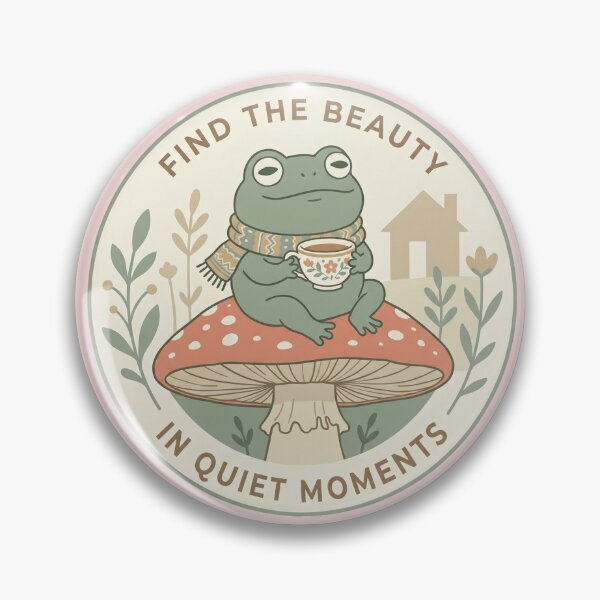 Item preview, Minimalist Frog Drinking Tea Inspirational Design for Calm Mindfulness Lifestyle designed and sold by Im-Ara.