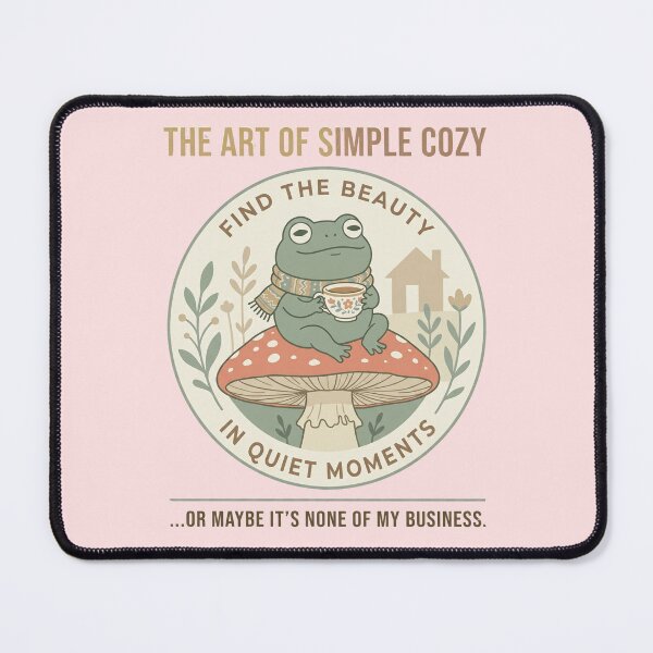 Item preview, Minimalist Frog Drinking Tea Inspirational Design for Calm Mindfulness Lifestyle designed and sold by Im-Ara.