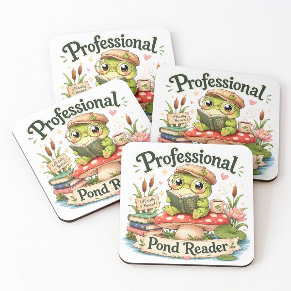 Item preview, Professional Pond Reader – Cute Frog Book Lover Design designed and sold by MotylekAnia.