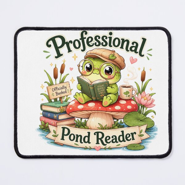 Item preview, Professional Pond Reader – Cute Frog Book Lover Design designed and sold by MotylekAnia.