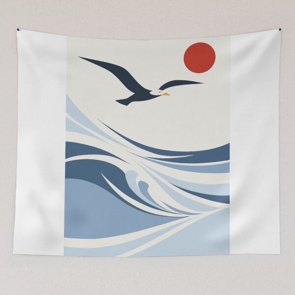 Item preview, Seagull Ocean Print designed and sold by Studio pod Burom.