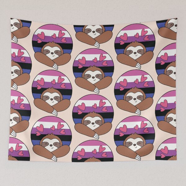 Item preview, LGBTQ Sloth – Cute Genderfluid Pride Design designed and sold by Cannaxes Studio.