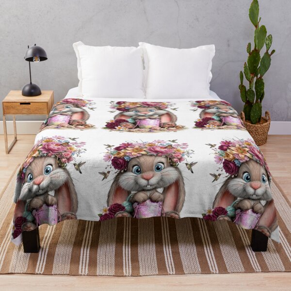 Item preview, Cottagecore Floral Bunny Cute Rabbit designed and sold by Sovereign Supply Co..