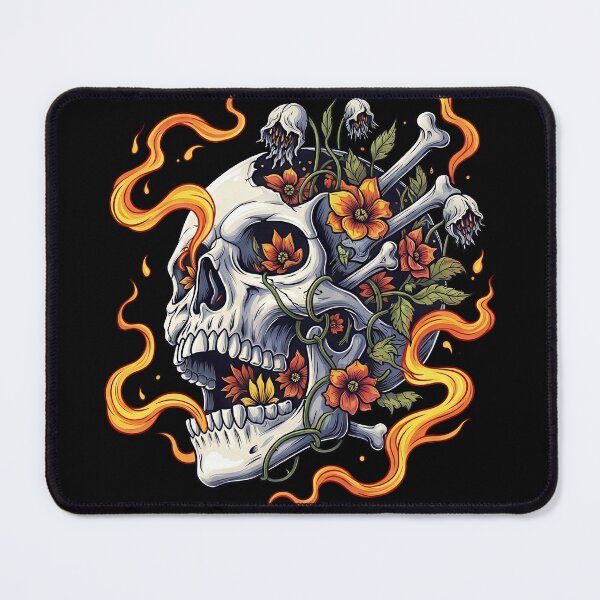 Item preview, Skull Flower and Smokes Flame designed and sold by nuel-art.