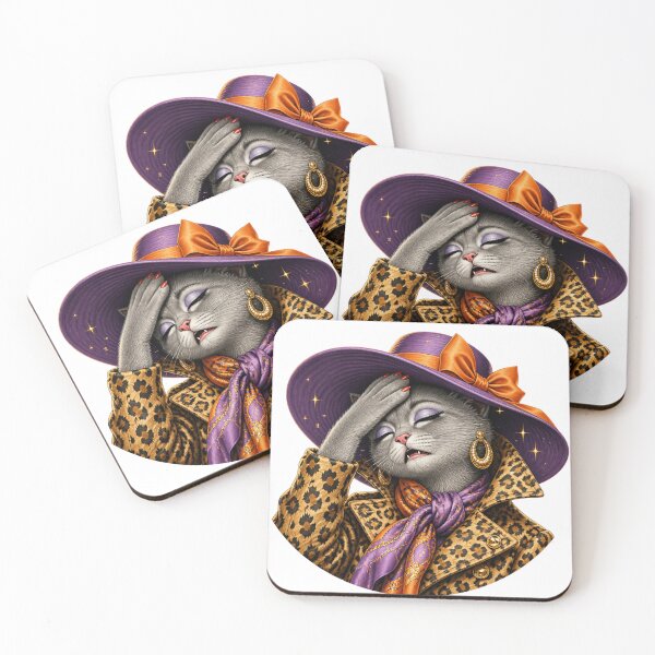 Item preview, Too glamorous to work (cat) designed and sold by design-rebell.