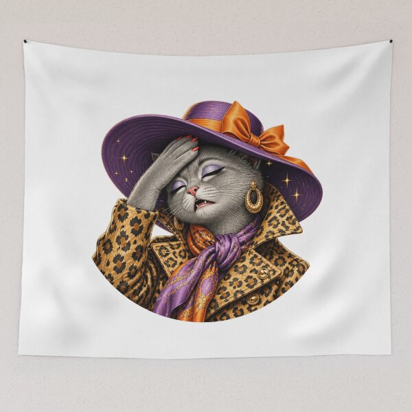 Item preview, Too glamorous to work (cat) designed and sold by design-rebell.
