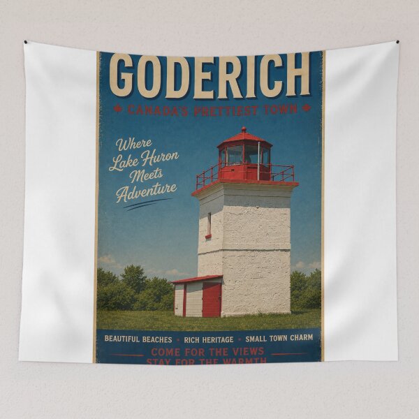 Item preview, Goderich Lighthouse Poster-Great Lakes Travel Collection designed and sold by greatlakesimage.