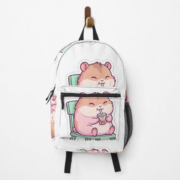 Item preview, Cute Kawaii Hamster Drinking Bubble Tea Sticker designed and sold by digiartmagic.