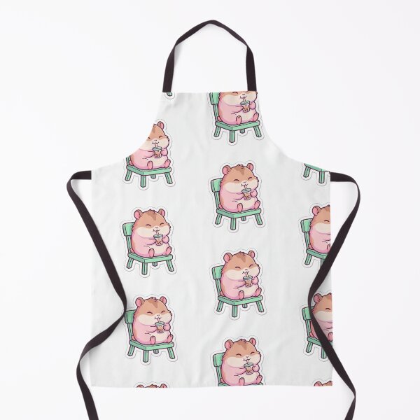 Item preview, Cute Kawaii Hamster Drinking Bubble Tea Sticker designed and sold by digiartmagic.
