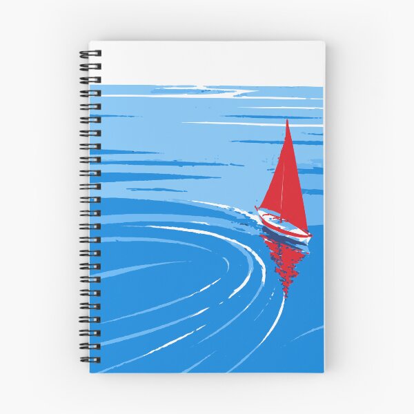 Item preview, Minimalist Red Sailbot Print designed and sold by Studio pod Burom.