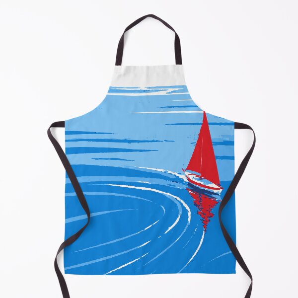 Item preview, Minimalist Red Sailbot Print designed and sold by Studio pod Burom.