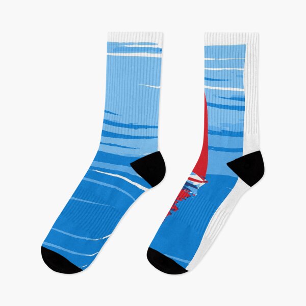 Item preview, Minimalist Red Sailbot Print designed and sold by Studio pod Burom.