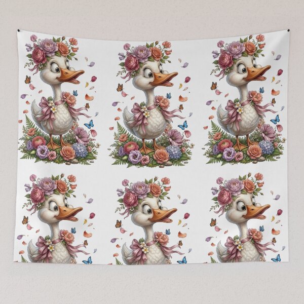 Item preview, Cottagecore Floral Duck Cute Duckling designed and sold by Sovereign Supply Co..