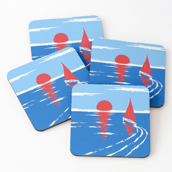 Item preview, Minimalist Ocean Scene Art  designed and sold by Studio pod Burom.