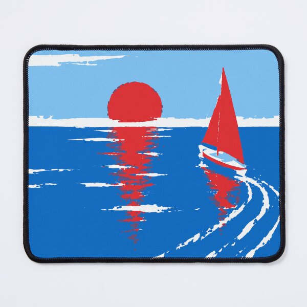 Item preview, Minimalist Ocean Scene Art designed and sold by Studio pod Burom.