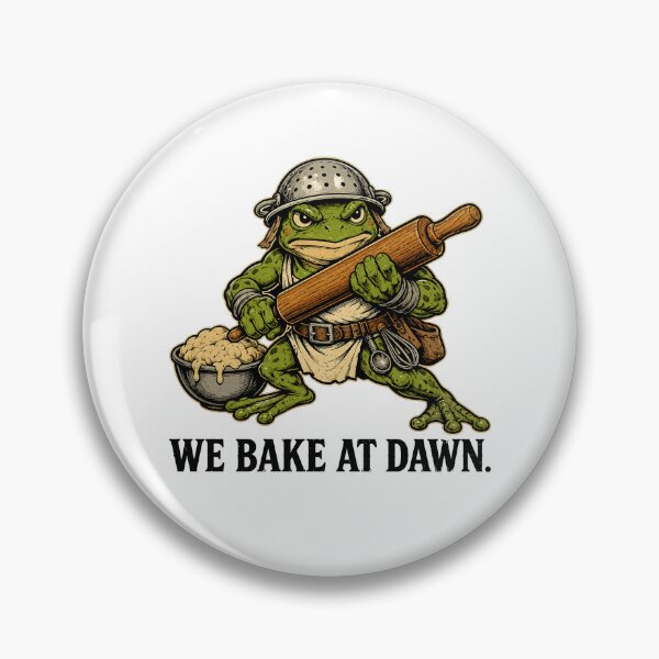 Item preview, frog We Bake At Dawn Funny Saying Quote designed and sold by Kladhadredo.