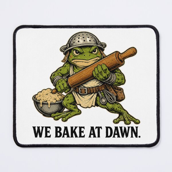 Item preview, frog We Bake At Dawn Funny Saying Quote designed and sold by Kladhadredo.