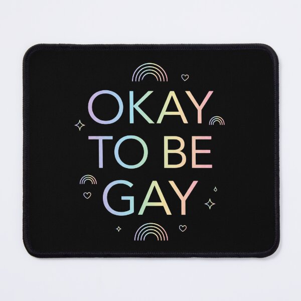 Item preview, Modern Rainbow Pride Gift Design Inspirational Okay To Be Gay Minimal LGBTQ Equality Quote designed and sold by Im-Ara.
