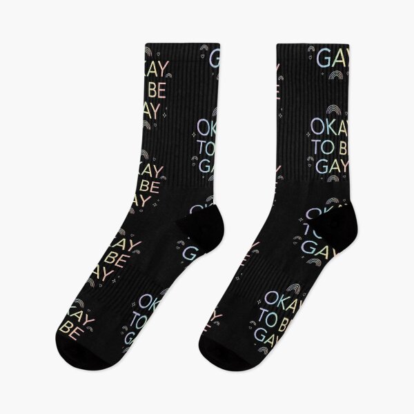 Item preview, Modern Rainbow Pride Gift Design Inspirational Okay To Be Gay Minimal LGBTQ Equality Quote designed and sold by Im-Ara.