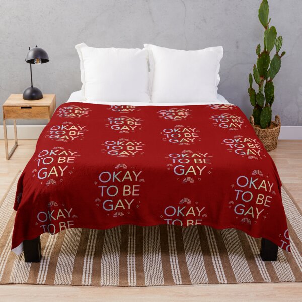 Item preview, Modern Rainbow Pride Gift Design Inspirational Okay To Be Gay Minimal LGBTQ Equality Quote designed and sold by Im-Ara.