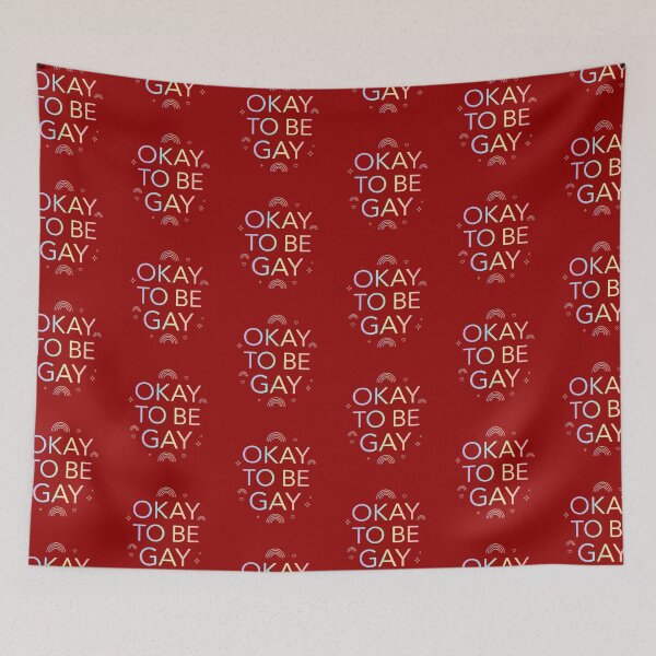 Item preview, Modern Rainbow Pride Gift Design Inspirational Okay To Be Gay Minimal LGBTQ Equality Quote designed and sold by Im-Ara.