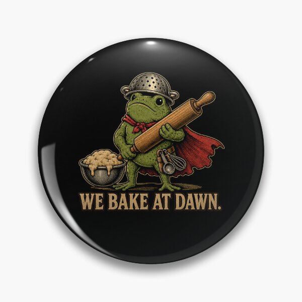 Item preview, frog We Bake At Dawn Funny Saying designed and sold by Kladhadredo.