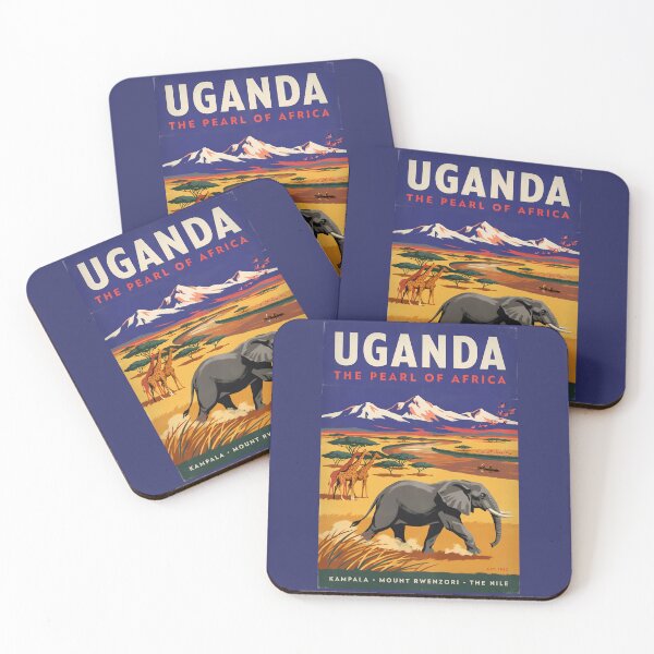 Item preview, Uganda Safari Illustration Travel Art Vintage designed and sold by KrisSidDesigns.