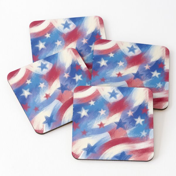 Item preview, Abstract Stars and Stripes Chalk Drawing designed and sold by LibertyForge-Co.