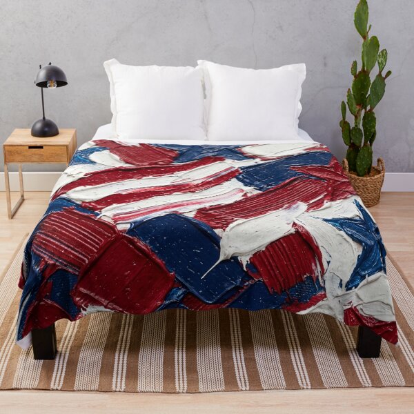 Item preview, Fluffy Stars and Stripes Painting designed and sold by LibertyForge-Co.