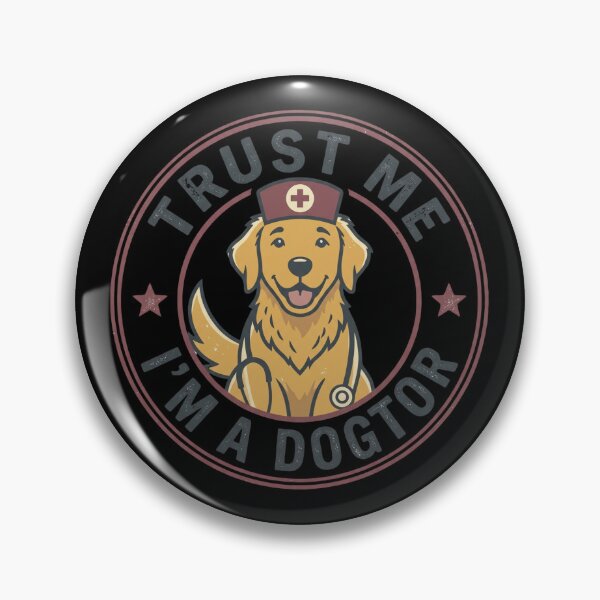 Item preview, Trust Me I’m A Dogtor Retro Veterinary Dog Lover Minimal Badge Design designed and sold by Im-Ara.