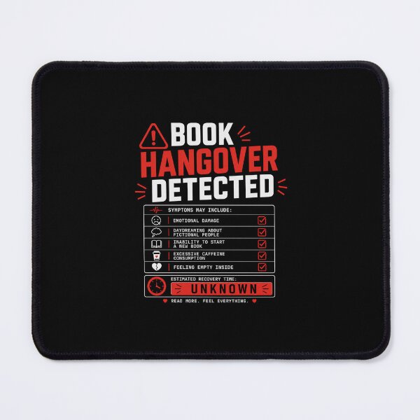 Item preview, Book Hangover Detected | Funny BookTok Reader Design | Emotional Damage Club designed and sold by pnk999.