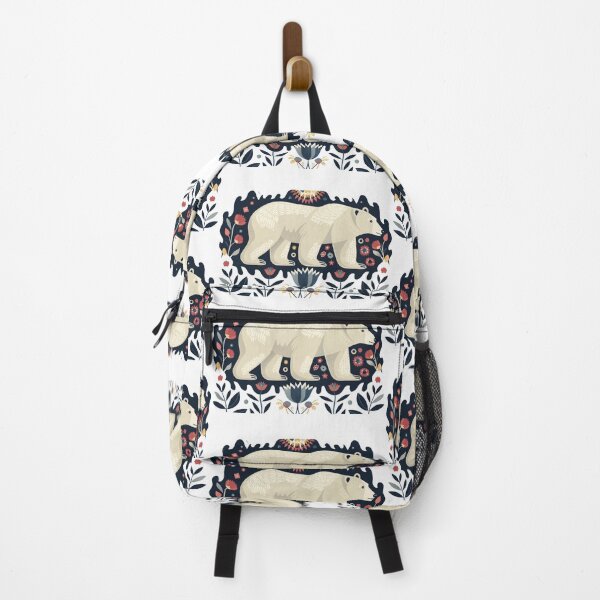 Item preview, Scandinavian Folk Art, Floral Polar Bear designed and sold by xiao xuans.