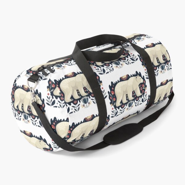 Item preview, Scandinavian Folk Art, Floral Polar Bear designed and sold by xiao xuans.