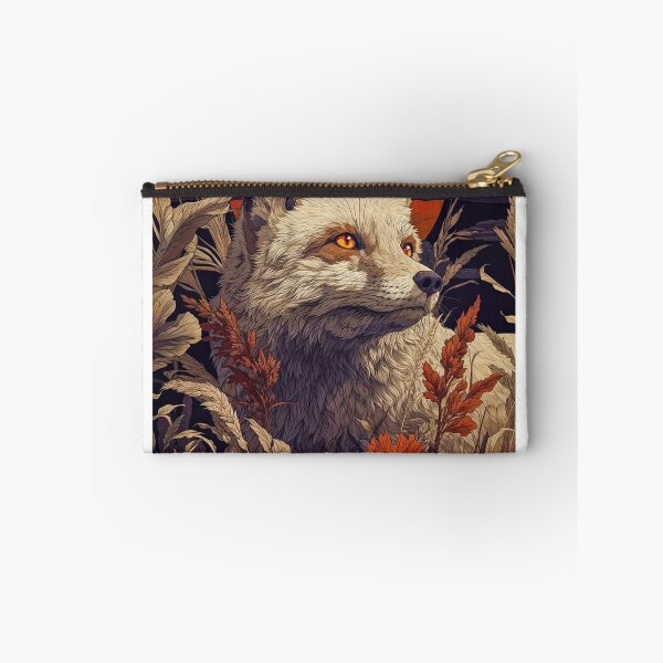 Item preview, Mystical White Fox and Orange Moon Woodland Art Print designed and sold by aune-co.