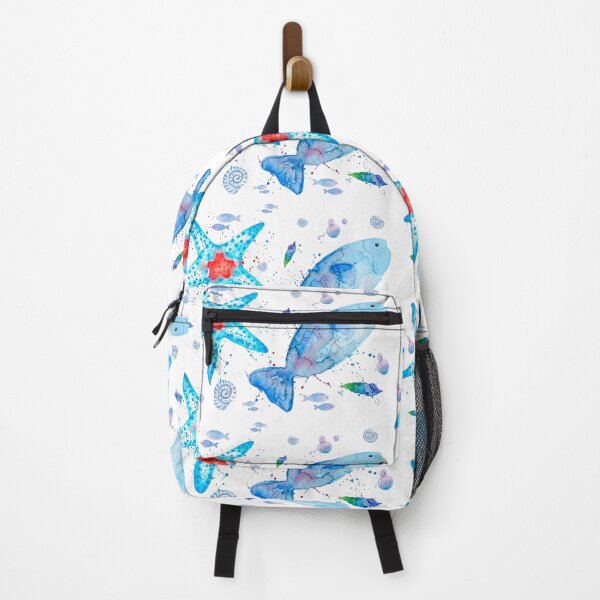 Item preview, Watercolor Coastal Starfish and Fish Under the Sea designed and sold by MoonOpuluna.