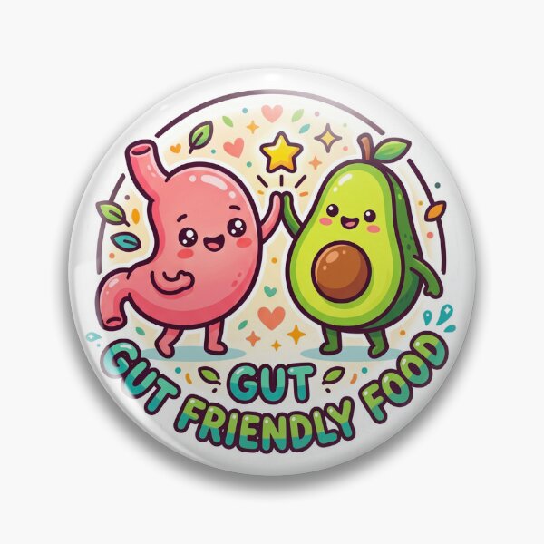 Item preview, Gut Friendly Food Cute Avocado - Funny gastroenterology cartoon, designed and sold by fit-and-fine26.