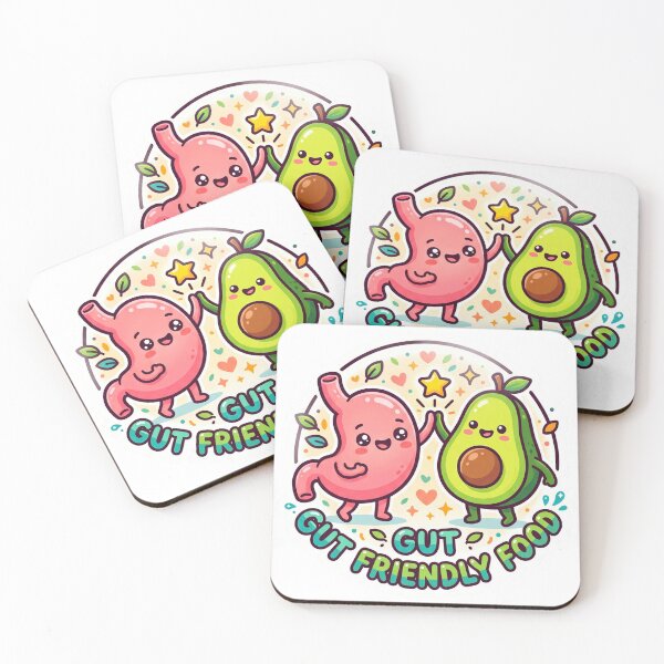 Item preview, Gut Friendly Food Cute Avocado - Funny gastroenterology cartoon, designed and sold by fit-and-fine26.
