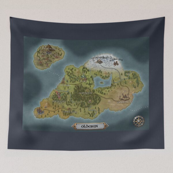 Item preview, OLDERUN - RPG MAP (FANTASY) designed and sold by JF-ArtPrints.