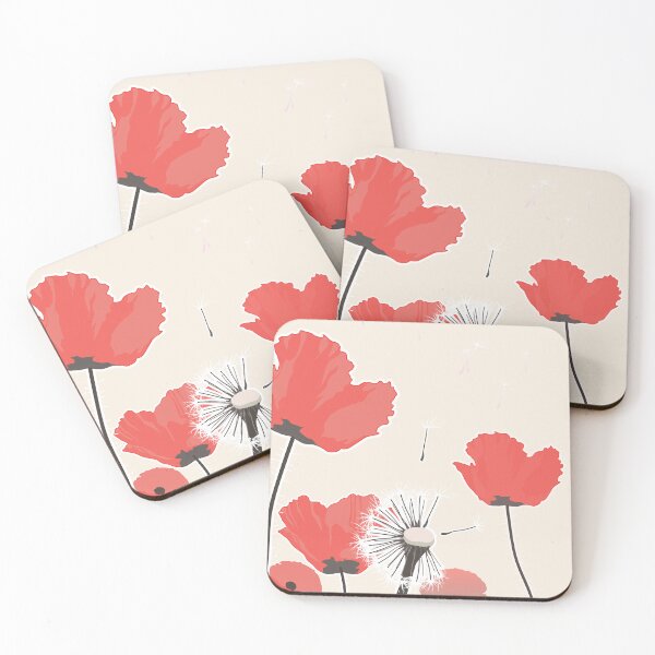 Item preview, Red Poppies Floral Art Print designed and sold by Studio pod Burom.