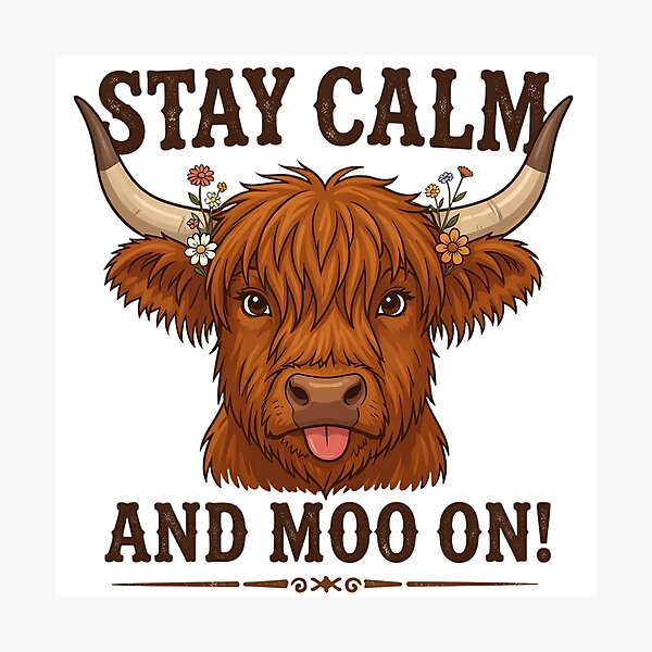 Item preview, Stay Calm And Moo On designed and sold by CutOutIdols.