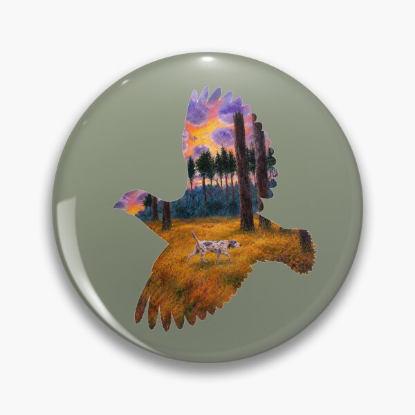 Item preview, grey bird dog in quail silhouette designed and sold by Seyahshop.