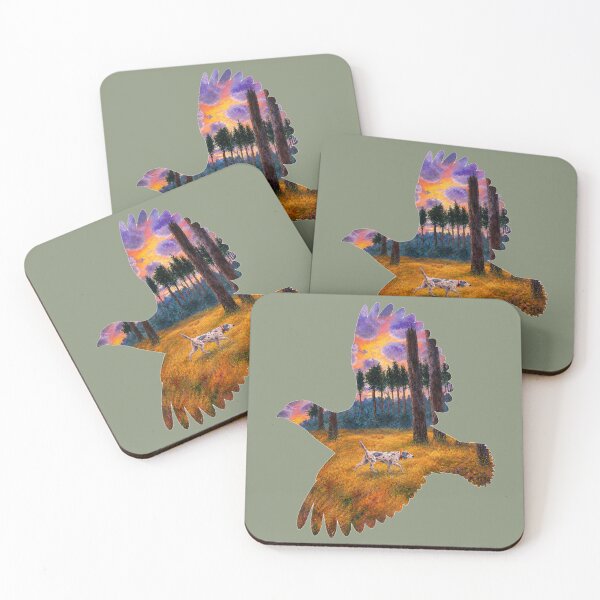 Item preview, grey bird dog in quail silhouette designed and sold by Seyahshop.