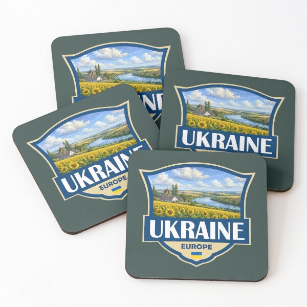 Item preview, Ukraine Illustration Retro Badge designed and sold by KrisSidDesigns.