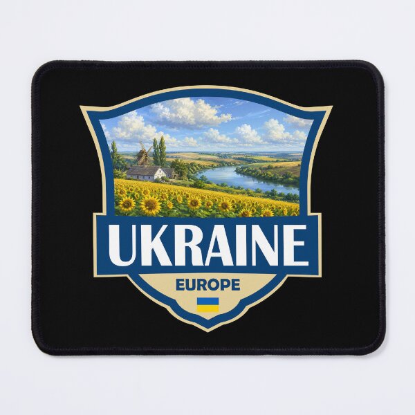 Item preview, Ukraine Illustration Retro Badge designed and sold by KrisSidDesigns.