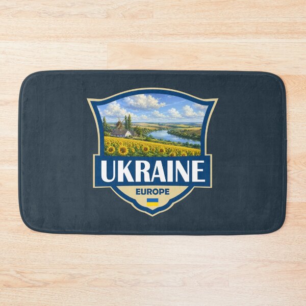 Item preview, Ukraine Illustration Retro Badge designed and sold by KrisSidDesigns.